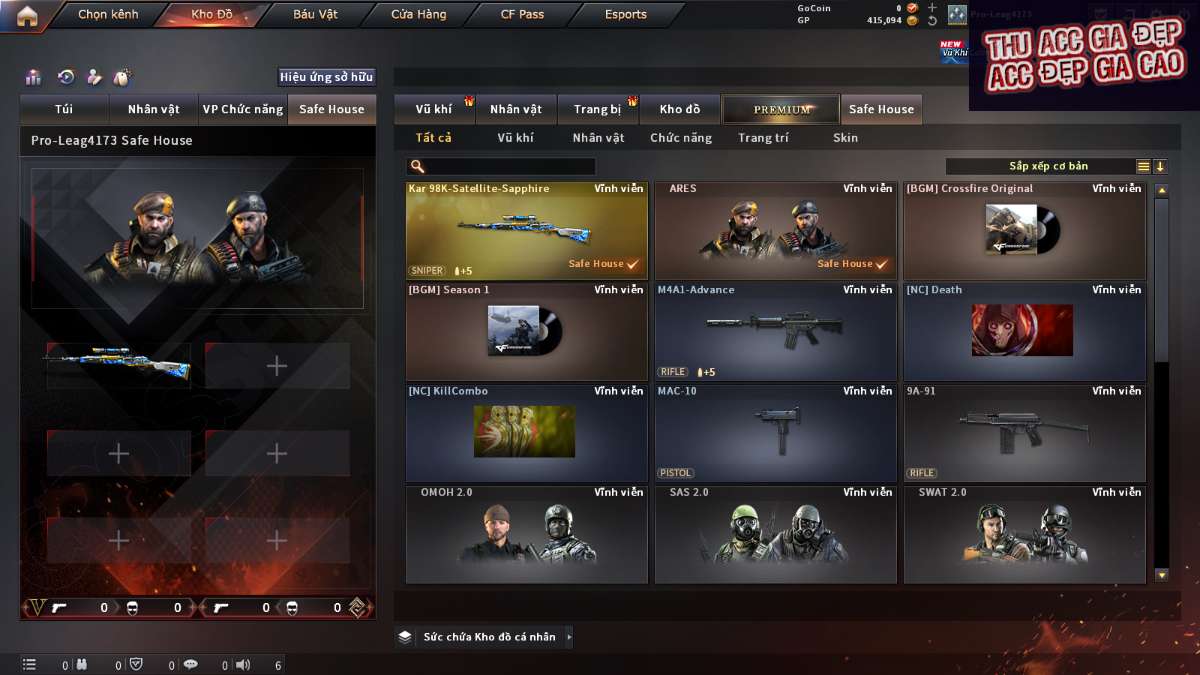 shop acc cf uy tin gia re